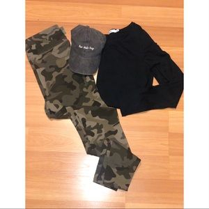 NWT : Black long sleeve slim tunic